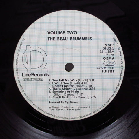 BEAU BRUMMELS - The Beau Brummels Vol.2 (German '81 Re Black Vinyl LP)
