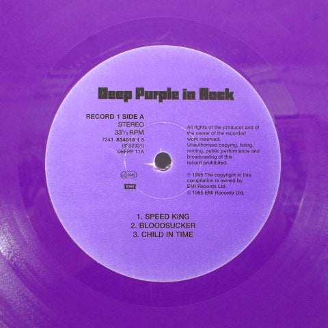DEEP PURPLE (ディープ・パープル) - Deep Purple In Rock (UK 90's Re Purple Vinyl 2xLP)
