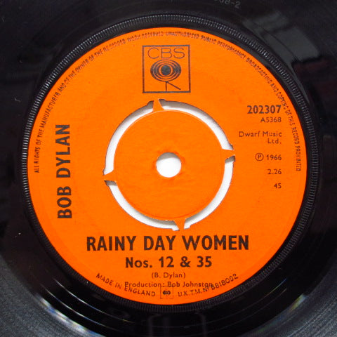 BOB DYLAN - Rainy Day Women Nos. #12 & 35 (UK Orig)