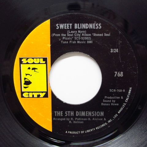 5TH DIMENSION (フィフス・ディメンション)  - Sweet Blindness (US Orig.7"+PS)