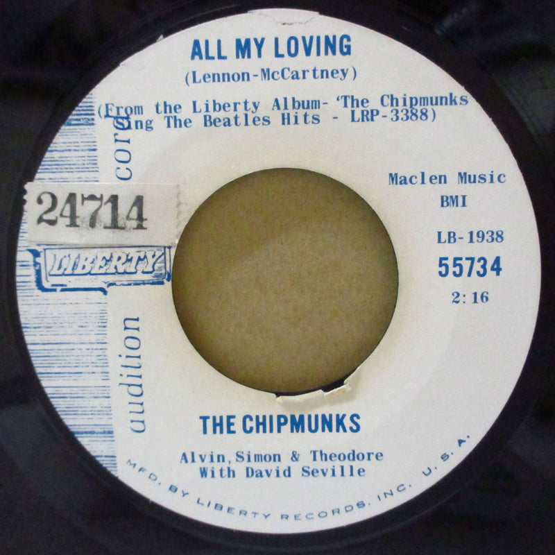 CHIPMUNKS (チップマンクス)  - All My Loving / Do You Want To Know A Secret (US Promo 7"+CS)