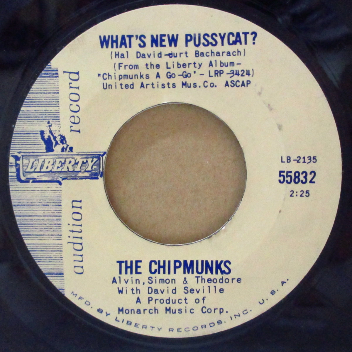 CHIPMUNKS (チップマンクス)  - What's New Pussycat ? (US Promo 7")