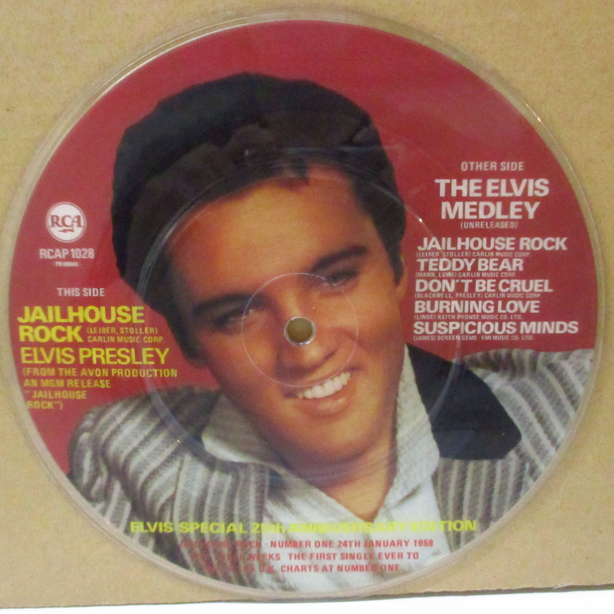 ELVIS PRESLEY (エルヴィス・プレスリー)  - Jailhouse Rock (UK '83 Reissue Picture 7"/No PVC)