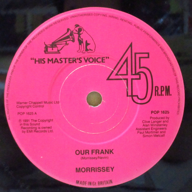 MORRISSEY (モリッシー)  - Our Frank (UK オリジナル 7"+マット固紙ジャケ)