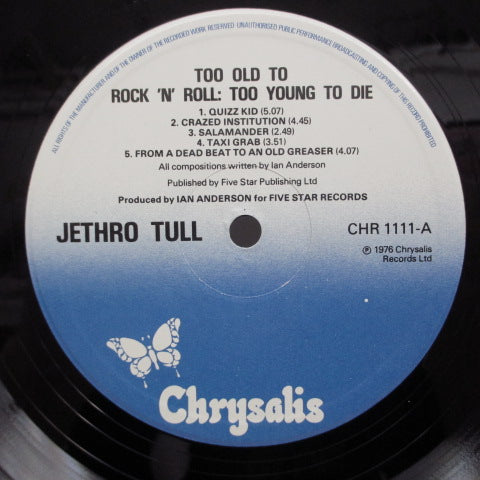 JETHRO TULL (ジェスロ・タル) - Too Old To Rock N' Roll: Too Young To Die (UK 70's Reissue)