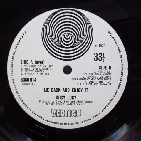 JUICY LUCY - Lie Back And Enjoy It (UK Orig. Swirl Label LP/Poster CVR)