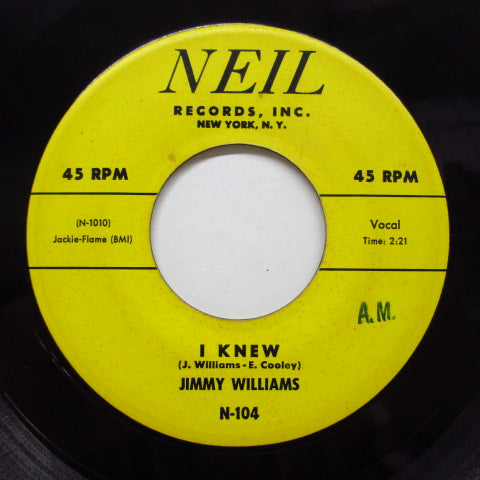 JIMMY WILLIAMS - Love Only Me / I Knew