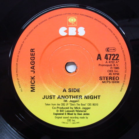 MICK JAGGER - Just Another Night (UK Orig+PS)