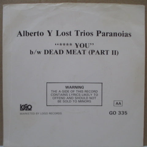 ALBERTO Y LOST TRIOS PARANOIAS! - **** You (UK Orig.7")