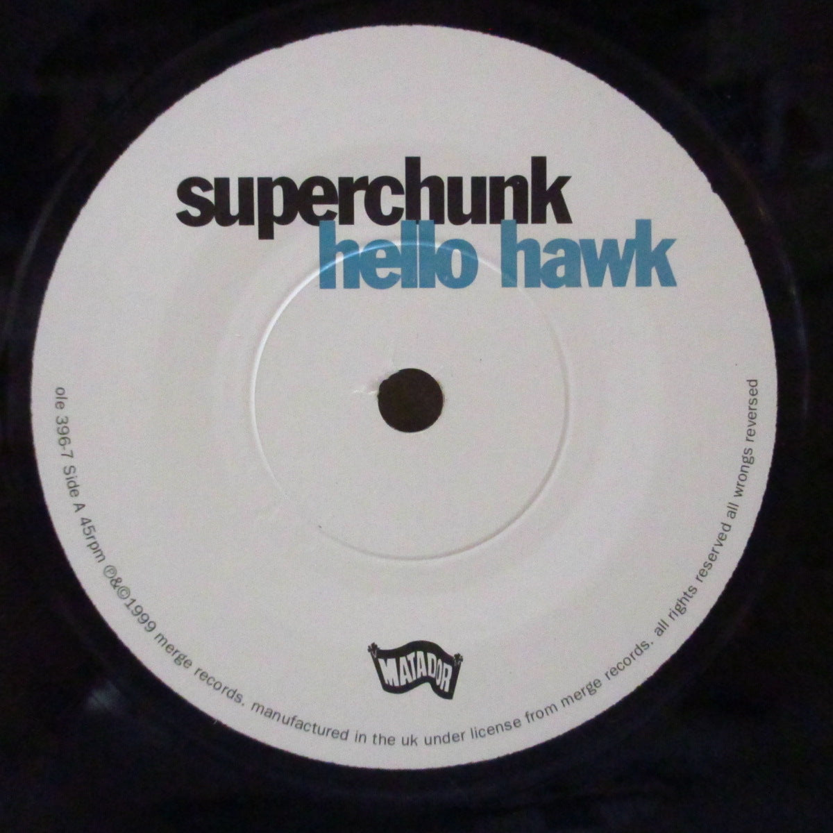 SUPERCHUNK (スーパーチャンク)  - Hello Hawk (UK オリジナル 7"+光沢固紙ジャケ)