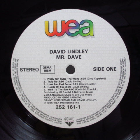 DAVID LINDLEY & EL RAYO-X - Mr.Dave (German Orig.LP)