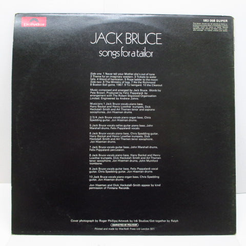 JACK BRUCE - Songs For A Tailor (UK 2nd Press)