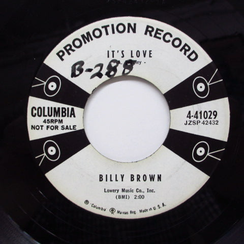 BILLY BROWN - Did We Have A Party ('57 Columbia Promo)