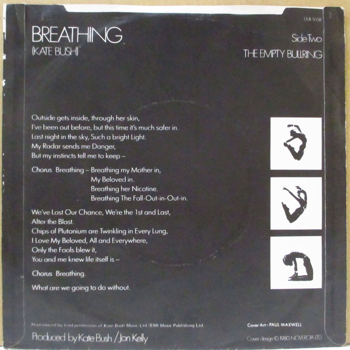 KATE BUSH (ケイト・ブッシュ)  - Breathing (UK オリジナル 7"+マットソフト紙ジャケ)