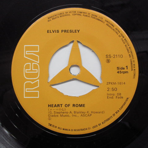 ELVIS PRESLEY (エルヴィス・プレスリー) - Heart Of Roma (ローマの心) (Japan SS-2110)