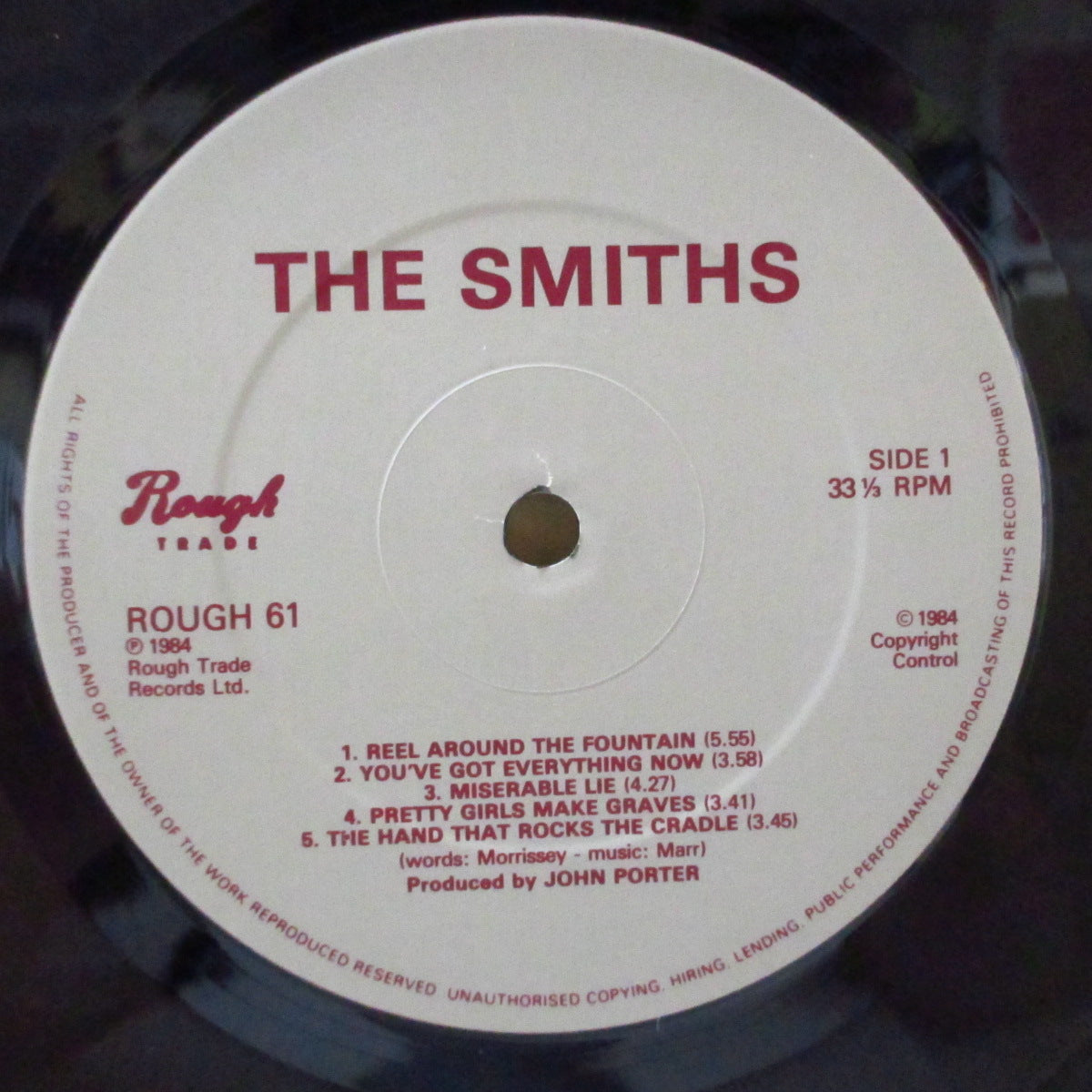 SMITHS, THE (ザ・スミス) - S.T. - 1st (UK オリジナル「筆記体ロゴ・グレイ・ラベ」 LP+マット紙インナー)