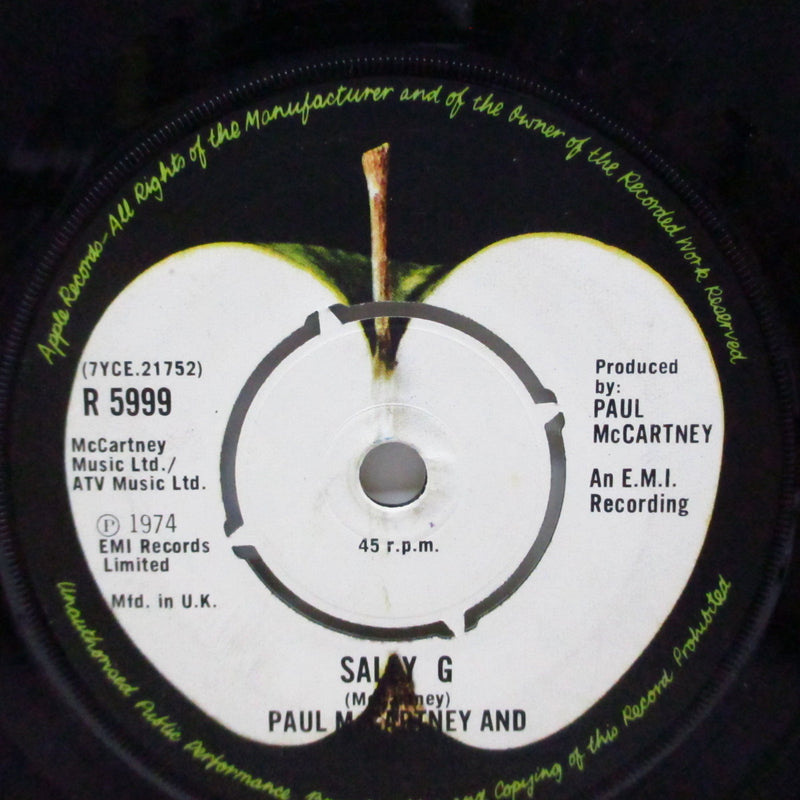 PAUL McCARTNEY & WINGS (ポール・マッカートニー & ウイングス)  - Junior's Farm (UK オリジナル「ラウンドセンター」7"+白無地カンパニースリーブ)