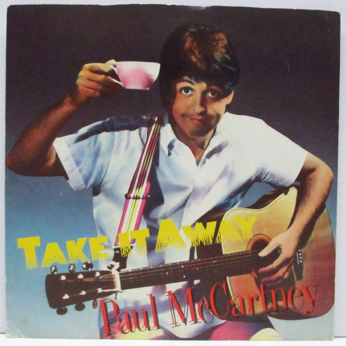 PAUL McCARTNEY (ポール・マッカートニー)  - Take It Away (UK オリジナル「青プララベ、ソリッドセンター」7"+光沢固紙ジャケ)