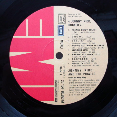 JOHNNY KIDD & THE PIRATES (ジョニー・キッド & ザ・パイレーツ)  - Johnny Kidd, Rocker - 1959/1966 (France オリジナル 「モノラル」2xLP+見開ジャケ/ボーナス45無)