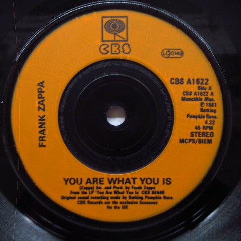 FRANK ZAPPA (フランク・ザッパ)  - You Are What You Is (UK Orig.7"+PS)