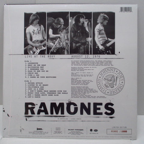 RAMONES (ラモーンズ) - Live At The Roxy August 12, 1976 (EU RSD ブラックフライデー 2016 限定10,000枚ナンバリング入り180g LP「廃盤 New」)