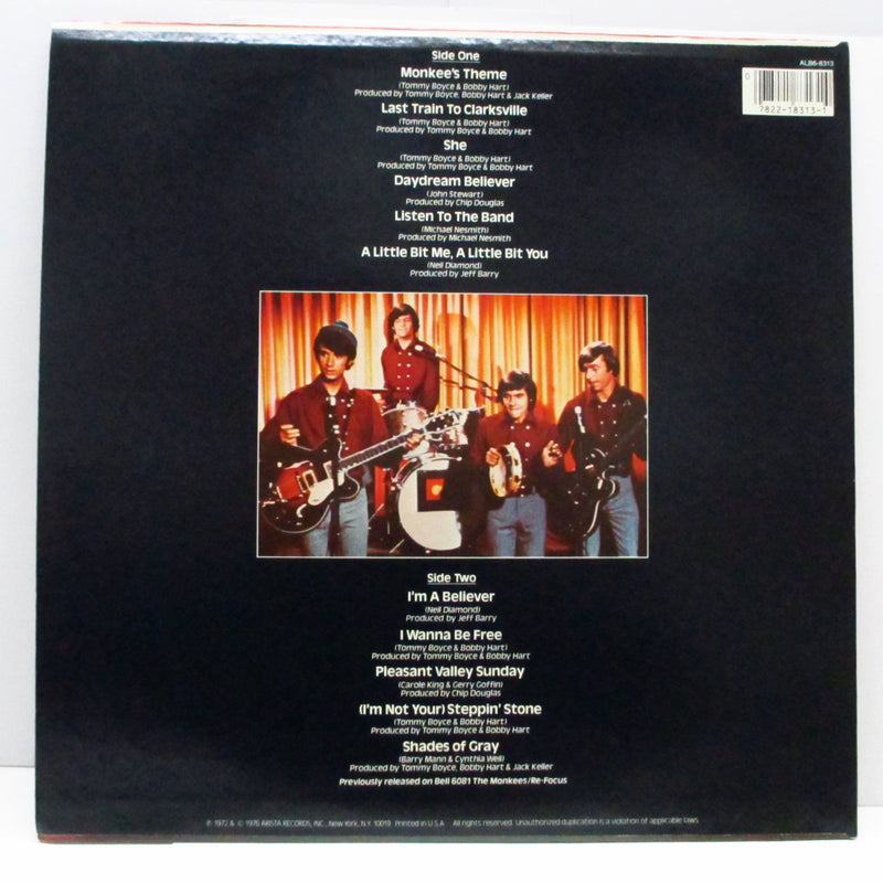 MONKEES (モンキーズ)  - The Monkees Greatest Hits (US '80s Re LP/Barcode CVR)