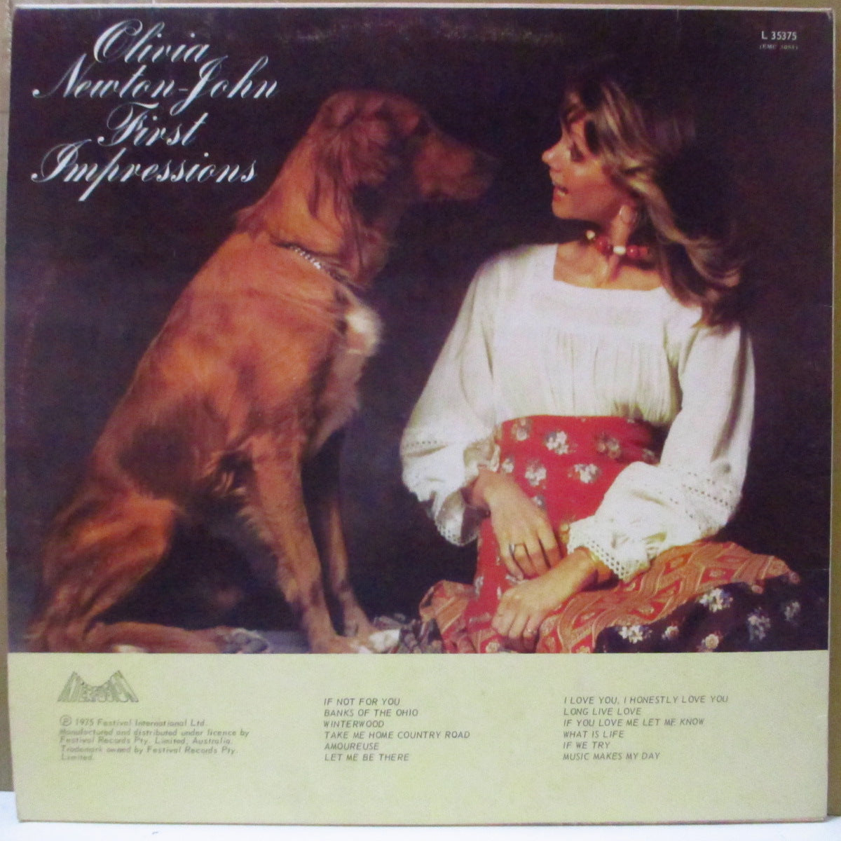 OLIVIA NEWTON JOHN (オリビア・ニュートン＝ジョン)  - First Impressions (OZ オリジナル「赤ラベ」 LP+インナー/レアステッカー付きマットジャケ)