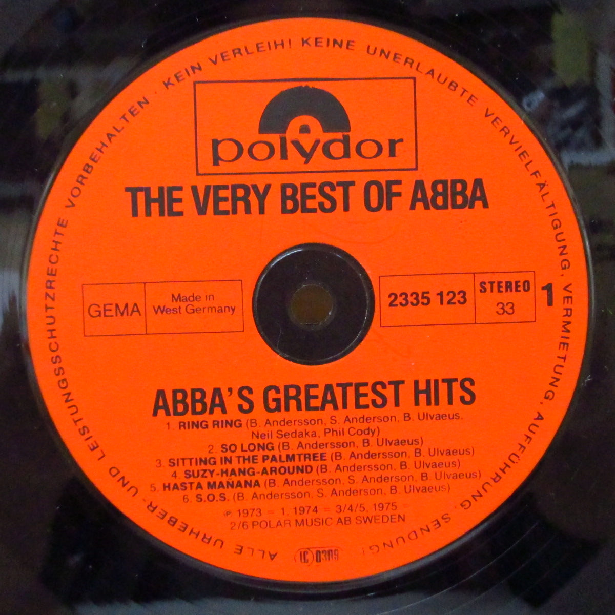 ABBA (アバ)  - The Very Best Of ABBA - ABBA's Greatest Hits (German 2ndプレス 2xLP/コーティング見開きジャケ)