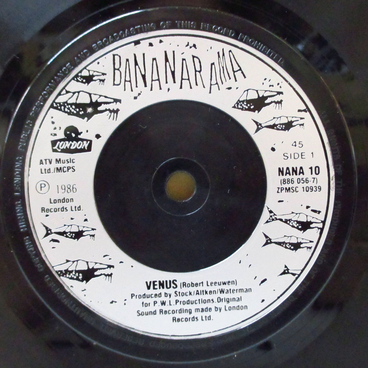 BANANARAMA (バナナラマ) - Venus (UK オリジナル 7+マット・ソフト紙ジャケ)