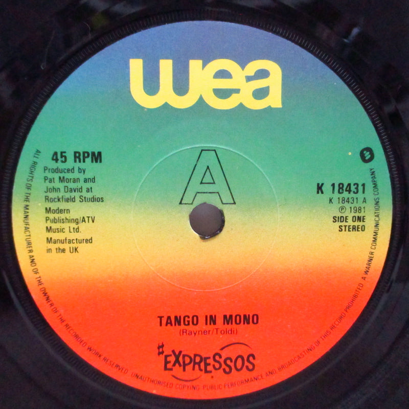 EXPRESSOS, THE (ジ・エクスプレッソス)  - Tango In Mono (UK オリジナル 7"+ソフト紙ジャケ)