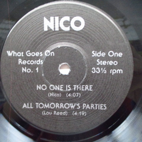 NICO (ニコ)    - Four Songs Recorded Live At CBGB (US Unofficial 7"EP+PS)