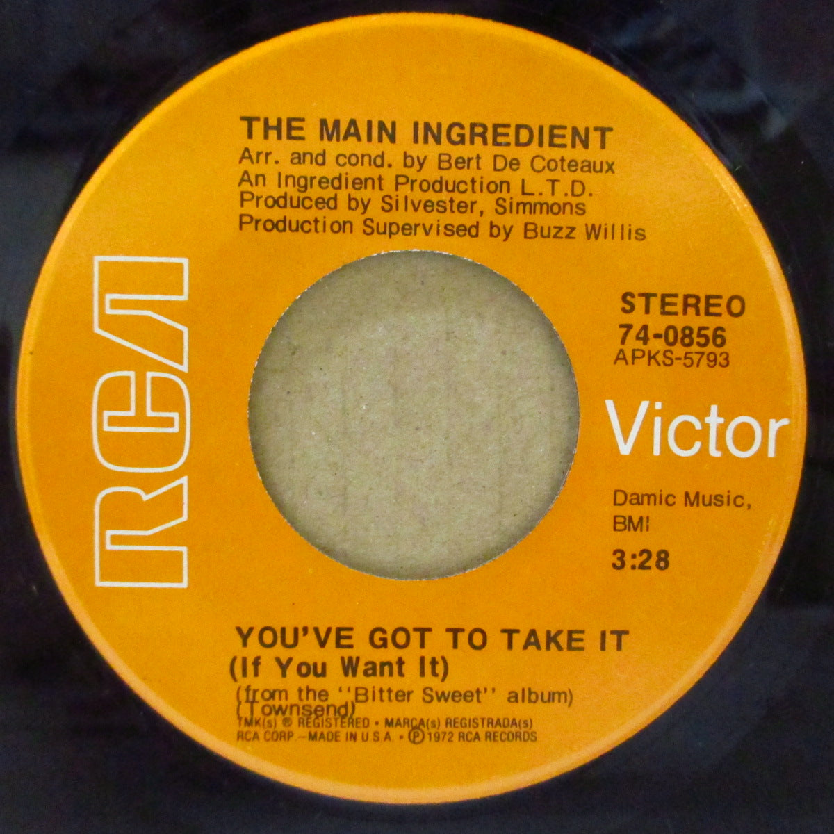 MAIN INGREDIENT (メイン・イングリーディエント)  - You've Got To Take It  / Traveling (US Orig.7"+CS)