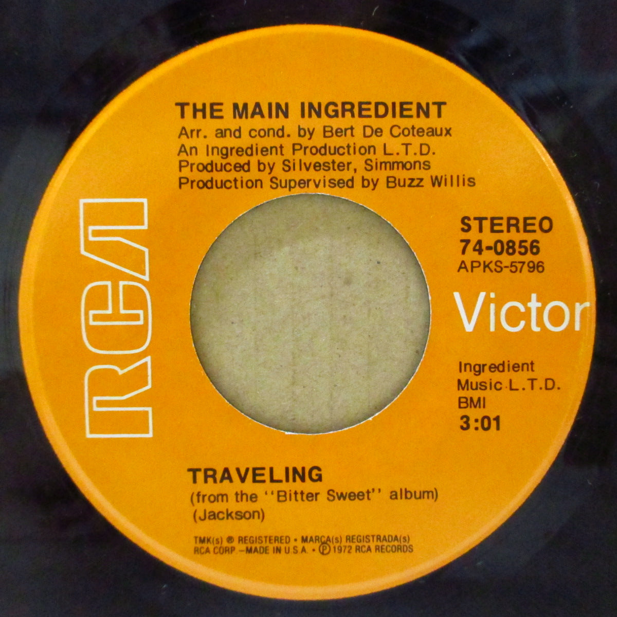 MAIN INGREDIENT (メイン・イングリーディエント)  - You've Got To Take It  / Traveling (US Orig.7"+CS)