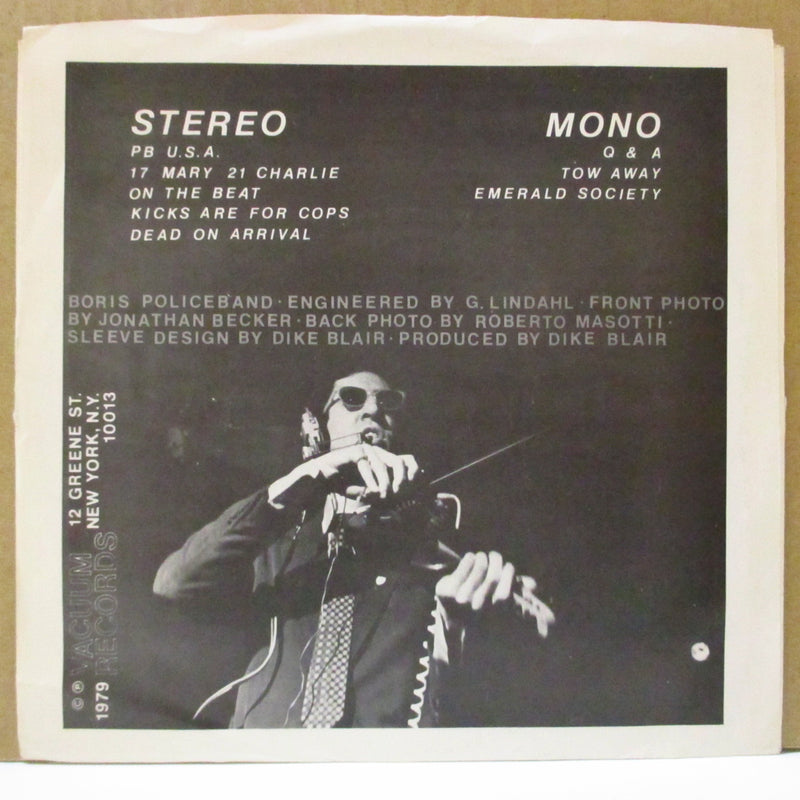 POLICEBAND (ポリスバンド)  - Stereo / Mono (US Orig.7")