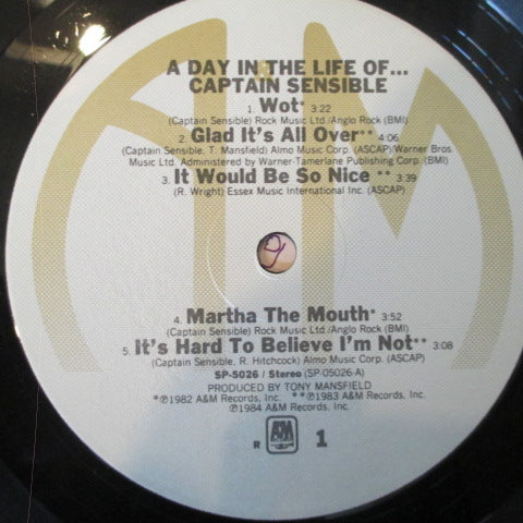 CAPTAIN SENSIBLE (キャプテン・センシブル) - A Day In The Life Of ... (US Orig.LP)