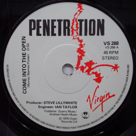 PENETRATION - Come Into The Open (UK Orig.7")