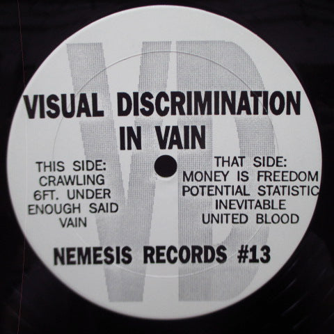 VISUAL DISCRIMINATION - In Vain (US Orig.12"+Insert)