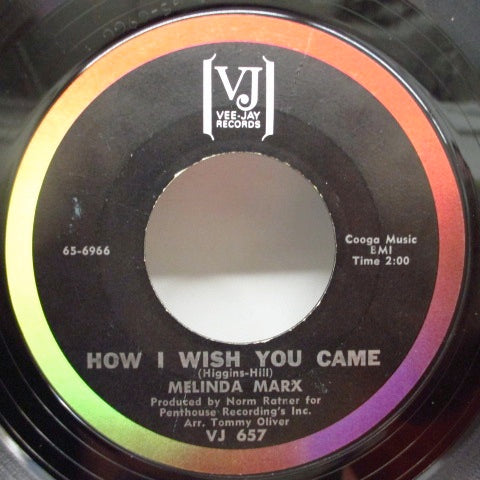 MELINDA MARX - How I Wish You Came (Orig)