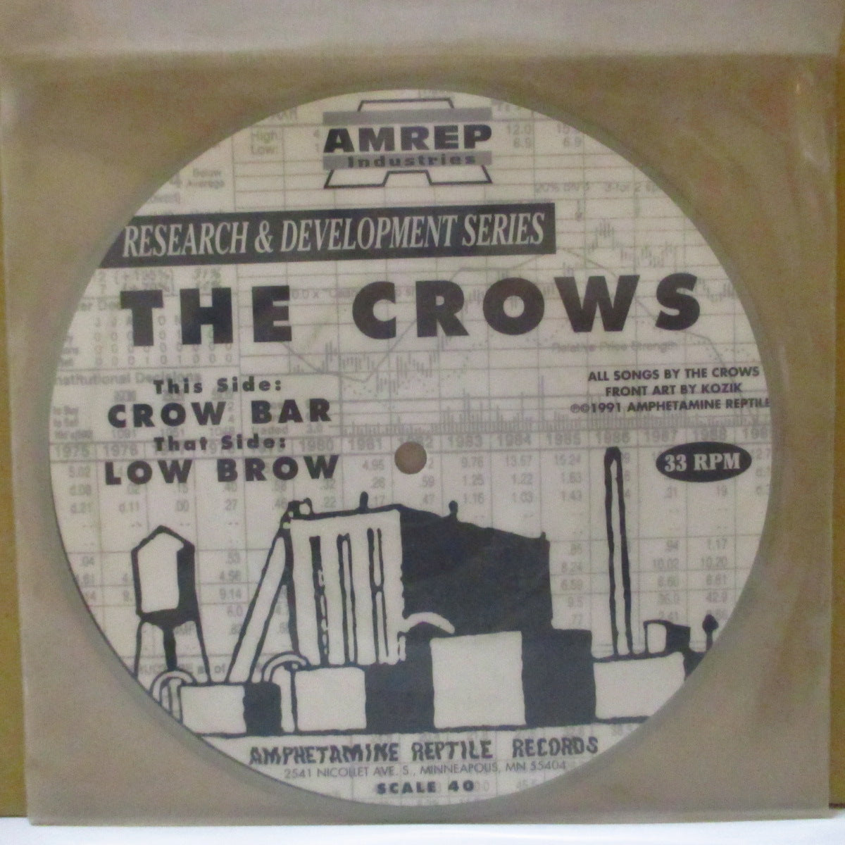 CROWS, THE (ザ・クロウズ)  - Crow Bar (US Orig.Picture 7")