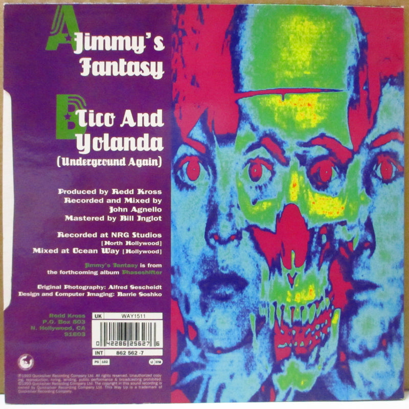 REDD KROSS (レッド・クロス)  - Jimmy's Fantasy (UK オリジナル「黒盤」 7インチ+光沢固紙ジャケ)