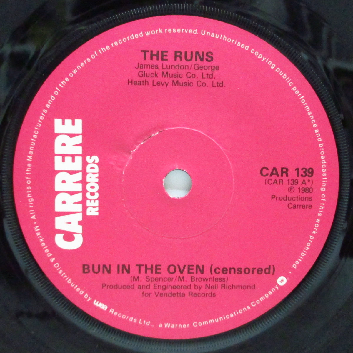 RUNS, THE - Bun In The Oven : Censored (UK Orig.7")