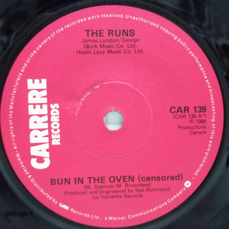 RUNS, THE - Bun In The Oven : Censored (UK Orig.7")