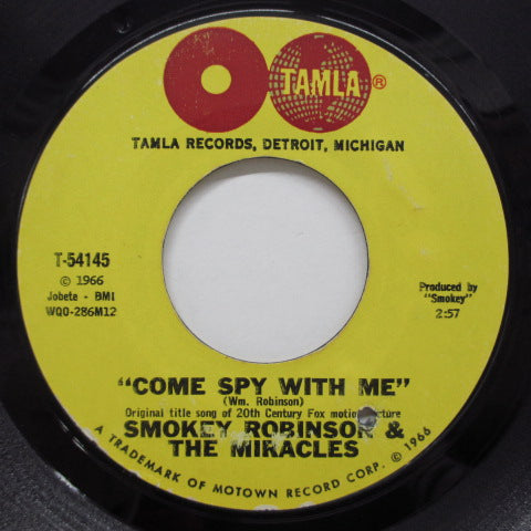 MIRACLES (SMOKEY ROBINSON & THE) - Come Spy With Me (Orig.Globe Label)