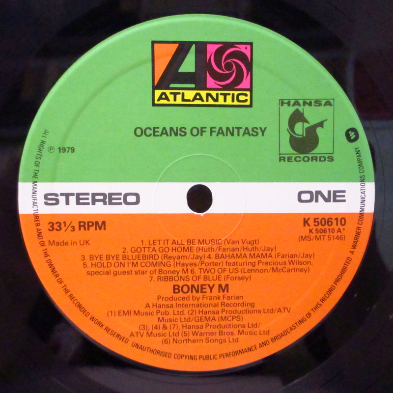 BONEY M. (ボニー・エム)  - Oceans Of Fantasy (UK Orig.LP/Psoter GS)