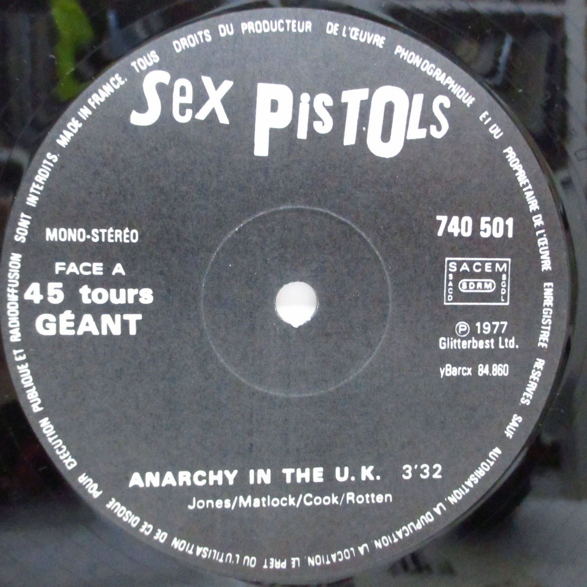 SEX PISTOLS (セックス・ピストルズ) - Anarchy In The U.K. (France