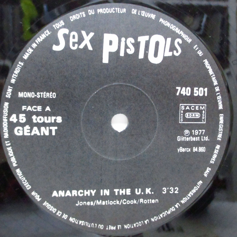 SEX PISTOLS (セックス・ピストルズ)  - Anarchy In The U.K. (France オリジナル 12"/初回「G」プライスコード光沢ジャケ)
