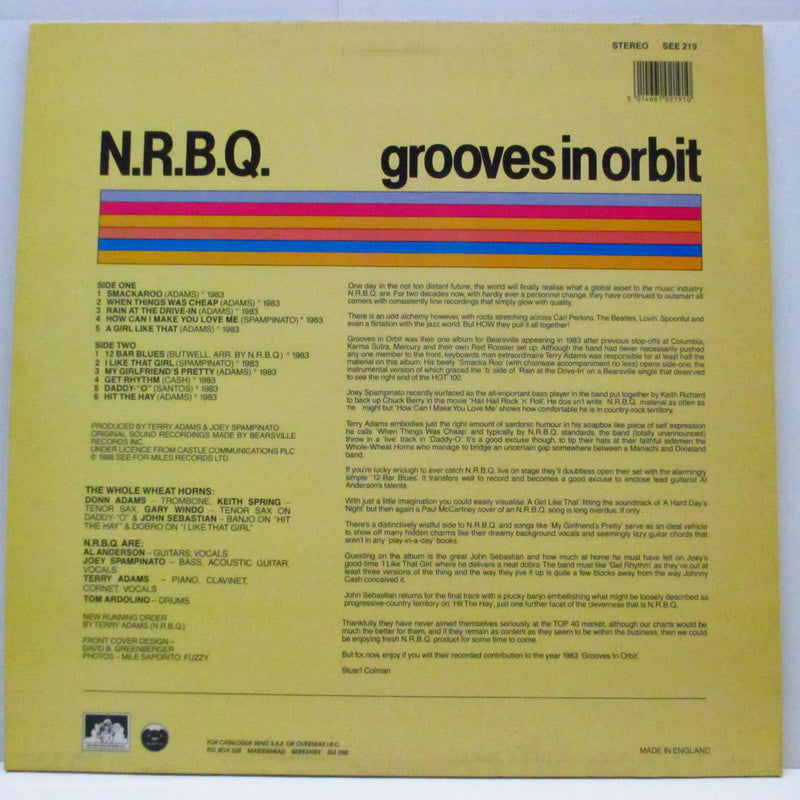 NRBQ (エヌ・アール・ビー・キュー )  - Grooves In Orbit (UK '88 再発 LP/SEE 219)