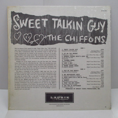 CHIFFONS (シフォンズ) - Sweet Talkin' Guy (US Capitol Record Club Stereo LP)