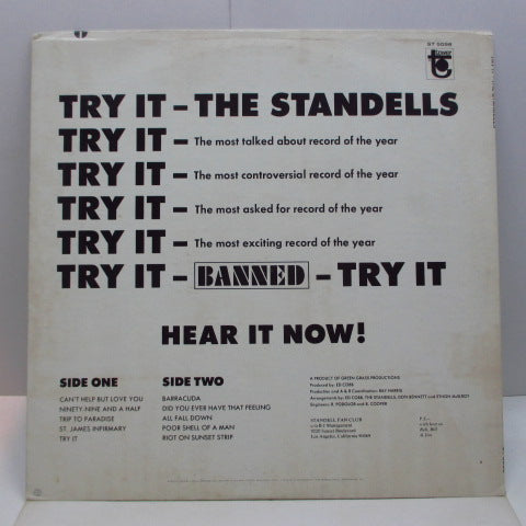 STANDELLS (スタンデルス)- Try It (US Orig.Stereo LP/Sticker CVR)