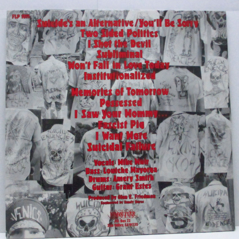 SUICIDAL TENDENCIES (スーサイダル・テンデンシーズ)  - S.T. [1st] (US 80's 再発「光に透かすと見える赤紫盤」LP/バーコード無ジャケ)